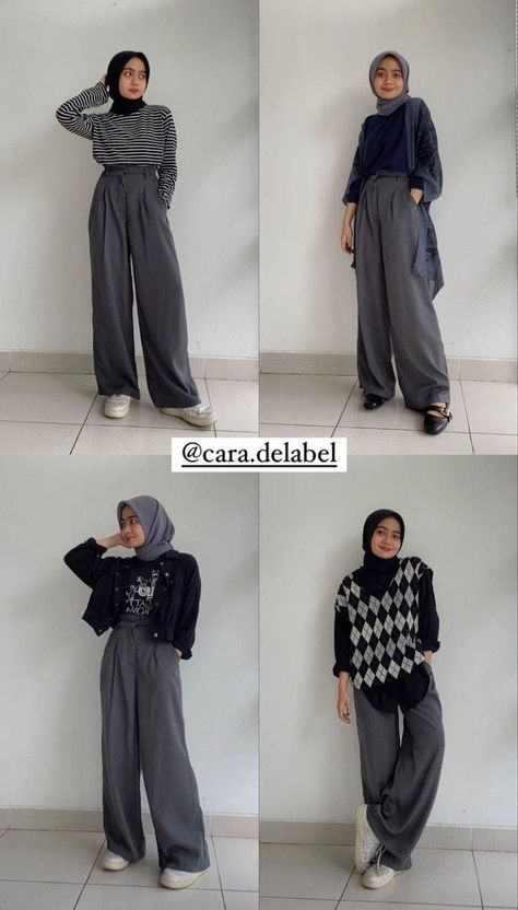 #hijabfashion #hijabstyle #hijab #hijabers #hijabsyari #fashion #hijabmurah #ootdhijab #ootd #gamis #hijabootd #hijabi #hijabinspiration #muslimah #gamissyari #gamismurah #fashionhijab #jilbab #hijabtutorial #hijabista #hijaber #hijabdaily #hijabinstan #hijaboutfit #hijabmodern #bajumuslim #dress Outfit Hijab Kulot, Outfit Kuliah Hijab, Outfit Celana Kulot, Outfit Kulot, Ootd Kulot, Grey Hijab, Mix And Match Outfits Hijab, Jeans Pants Outfit, Outfit Muslim