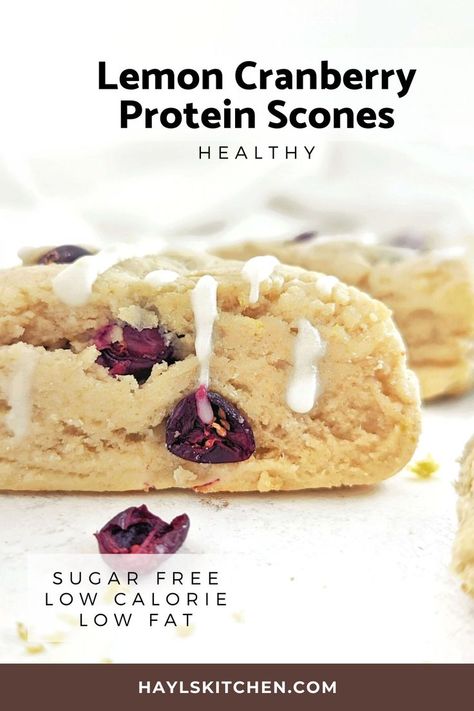 Low Calorie Scones, Protein Scones, Eat To Perform, Healthy Scones, High Protein Cheesecake, Lemon Cranberry, Cranberry Scones, Protein Cheesecake, Scones Recipe Easy