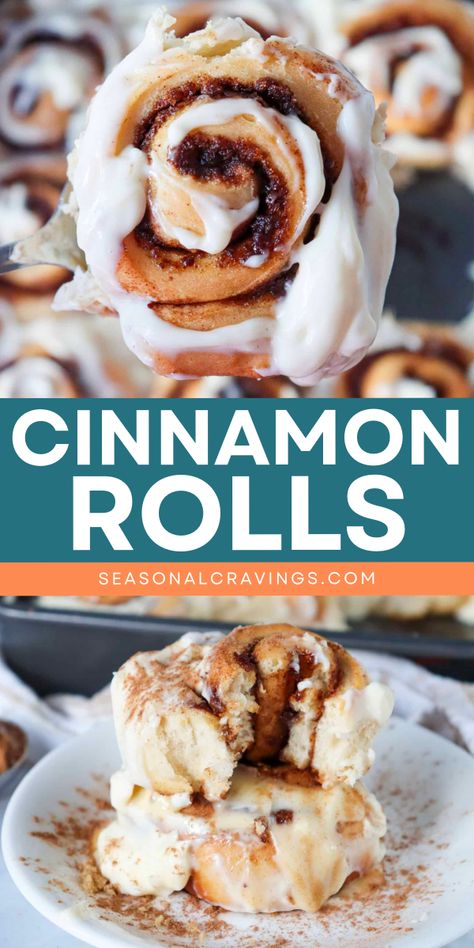 Enjoy Cinnamon Rolls for a perfect Christmas morning breakfast! With cinnamon, brown sugar, and a sweet cream cheese glaze, these rolls are ideal for the holidays, bake sales, potlucks, and a holiday brunch idea. Try this tasty treat today! Holiday Breakfast Ideas Christmas Brunch, Brunch Cinnamon Rolls, Breakfast With Cinnamon, Christmas Morning Cinnamon Rolls, Breakfast Ideas Christmas, Morning Cinnamon Rolls, Holiday Breakfast Ideas, Best Cinnamon Roll Recipe, Cinnamon Roll Icing