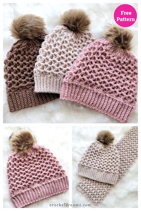 Simple Kelsey Beanie Hat Free Crochet Pattern Hat Free Crochet Pattern, Beanie Pattern Free, Crochet Beanie Pattern Free, Crochet Hat With Brim, Chemo Hats, Easy Crochet Hat, Crochet Scarf Pattern Free, Quick Crochet Patterns, Crochet Hat Free