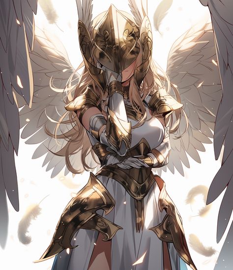 Female Angel Character Design, Angel Warrior Female Goddesses, Female Angel Art, Female Angel Warrior, Valkyrie Angel, Aasimar Female, Angel Army, Black Saints, Angel Knight