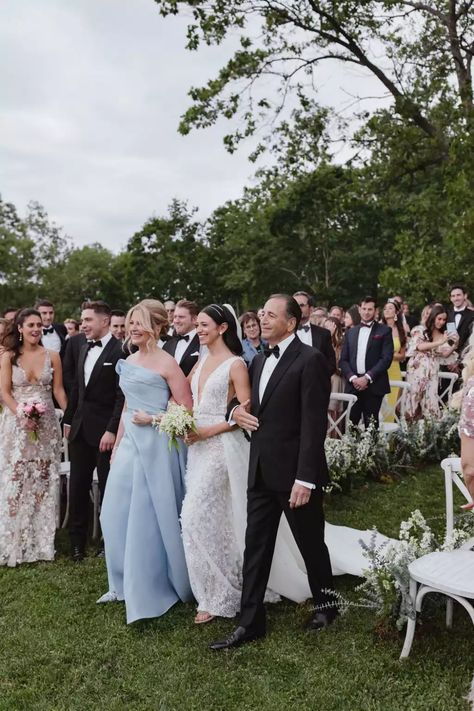 An Ethereal Wedding Weekend at Cedar Lakes Estate in Upstate New York Mother Of The Bride Photos, Emma Wedding Dress, Luxurious Wedding Dress, Lee Grebenau, Sparkly Crystals, Ethereal Wedding, Rustic Wedding Venues, Lakeside Wedding, Low Neckline