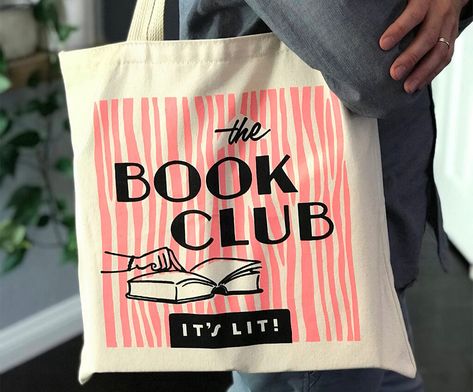 Book Club Tote Bags, Diy Paper Bookmarks, Book Totes, Bookish Lifestyle, Book Club Ideas Hosting, Diy Bookmark Ideas, Womens Book Club, Make A Bookmark, Book Club Activities