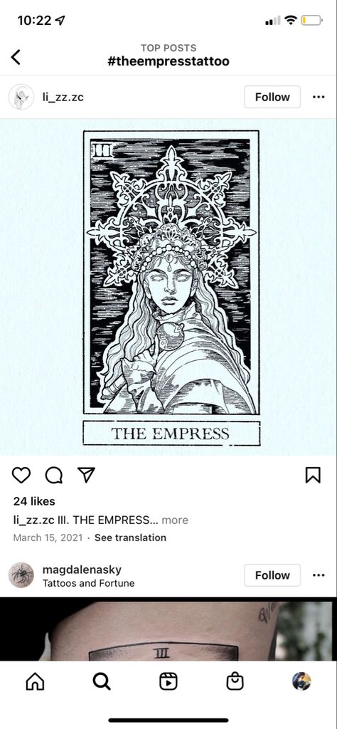 Empress Tattoo Ideas, The Empress Tattoo, Empress Tattoo, The Empress Tarot Tattoo, The Empress, I Tattoo, Tattoos