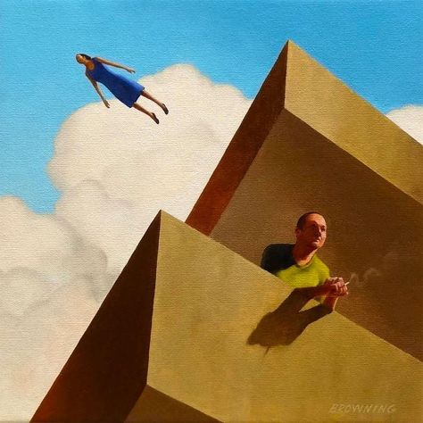 Contemporary Surrealist Paintings by Rob Browning | Daily design inspiration for creatives | Inspiration Grid Name Drawings, Art Optical, Futuristic Art, Alien Art, Surreal Art, Browning, Community Art, American Artists, 그림 그리기