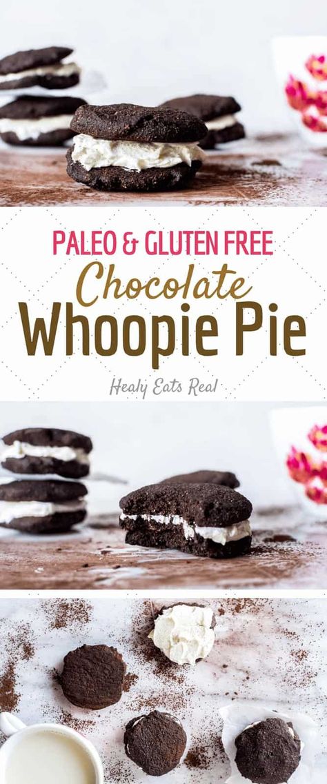 Chocolate Whoopie Pie Recipe, Paleo Marshmallows, Food Recipes For Kids, Paleo Chocolate Recipes, Cookies Sans Gluten, Clean Treats, Gluten Free Chocolate Recipes, Children Food, Clean Desserts