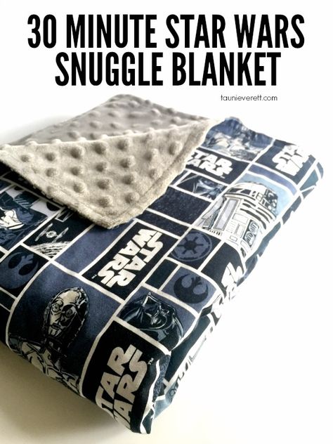 It only takes 30 minutes to make these awesome Star Wars snuggle blankets. They're perfect for kids and make a great accessory for Star Wars viewing parties. They look super simple. Star Wars Blanket, Sewing Classes For Beginners, Snuggle Blanket, Beginner Sewing Projects Easy, Sewing Class, Sewing Lessons, Sewing Projects For Beginners, Easy Sewing Projects, Love Sewing