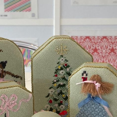 Threads Too on Instagram: "We are absolutely OBSESSED with this Nutcracker Series!!!! 🎄🩰 Stitched by @hilarycronheim 🪡 canvas by @plumdesign_ and finishing by @threadstooneedlepoint ! 💕 To Order your own Nutcracker Series DM or call us at 732-530-9092! #threadstoo #needlepoint #ndlpt #stitch #nutcracker #christmasneedlepoint" Nutcracker Hand Embroidery, Hand Embroidered Nutcracker, The Nutcracker Cross Stitch, Nutcracker Needlepoint, Needlepoint Ornament Finishing, Holiday Room, Needlepoint Christmas, The Nutcracker, Needlepoint Designs