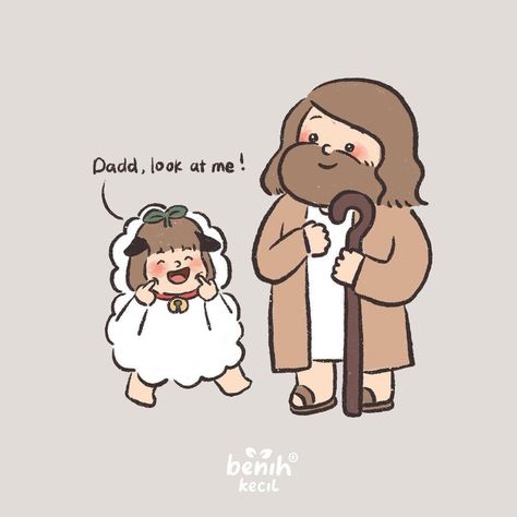 Jesus Fanart, Cartoon Jesus, Christian Drawings, Christian Cartoons, Jesus Cartoon, Cute Bibles, Jesus Artwork, Jesus Christ Artwork, Bible Illustrations