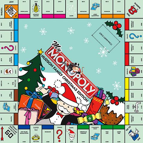 Christmas Monopoly........played it every Christmas Eve when I was little!  Nice way to end the eve and wait for Santa! Christmas Monopoly, Disney Board Games, Christmas Board Games, Monopoly Board, Paper Toys Template, Monopoly Game, Family Board Games, Harry Potter Theme, 60th Birthday Gifts