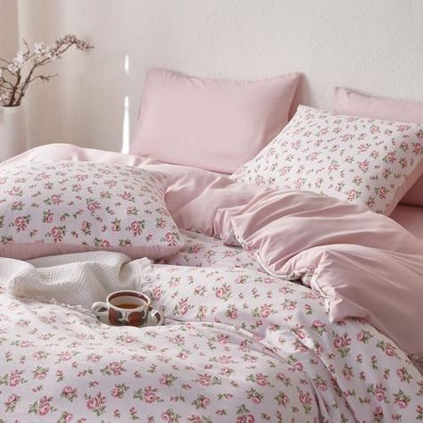 Cottage Core Bedrooms, Coquette Decor, Floral Comforter Sets, Cute Bedding, Floral Comforter, Lightweight Bedding, Floral Cottagecore, Luxury Bedding Set, College Dorm Decorations