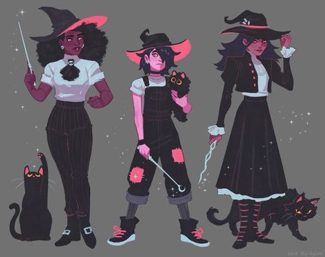 Witch Drawing, Witch Characters, Anime Witch, Witch Design, Art Mignon, Modern Witch, Witch Art, Witch Aesthetic, Poses References