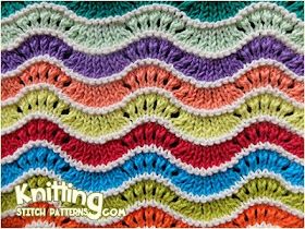 Knitting Stitch Patterns: multi-colour-patterns Knitting Stitch Patterns, Types Of Knitting Stitches, Rainbow Feather, Diagonal Stripes Pattern, Knitting Patterns Free Blanket, Animal Knitting Patterns, Feather Stitch, Dishcloth Knitting Patterns, Lace Knitting Patterns