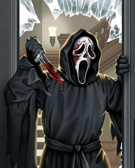 Ghostface Fanart, Door Wrap, Door Cover, Spirit Halloween, Scream, Mask