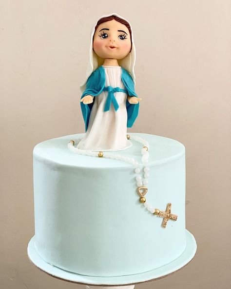 OC’s Kitchen on Instagram: “Happy Birthday Mama Mary ! #littlemissoccakes #mamamarybirthday” Happy Birthday Mother Mary Images, Mother Mary Birthday, Happy Birthday Mother Mary, Happy Birthday Mama Mary, Mother Birthday Cake, 1 Tier Cake, Mary Cake, Birthday Mama, Mary Birthday