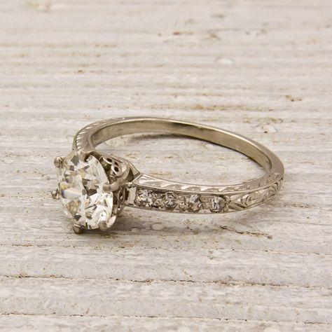 Diamond Band Engagement Ring, Antique Engagement Rings Vintage, Antique Engagement Ring, Antique Wedding Rings, Edwardian Style, Antique Wedding, Antique Engagement, Maggie Sottero, Rings Gold