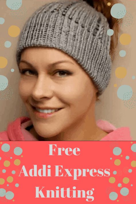 Addi Express pattern – Braided Messy Bun Hat – Littlejohn's Yarn Braided Messy Bun, Bun Hat Crochet Pattern, Messy Bun Hat Pattern, Addi Knitting Machine, Addi Express, Messy Bun Hat Crochet, Messy Bun With Braid, Circular Knitting Machine, Loom Knitting Projects