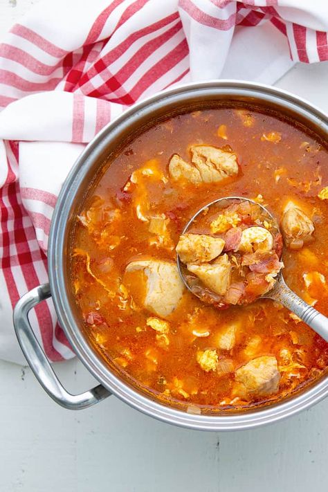 Cod Fish Stew Recipe, Fish Stew Recipes Southern, Fish Soups And Stews, North Carolina Fish Stew, Fish Stew Recipes Seafood, Pollack Fish Recipes, Cod Stew, Catfish Stew, Fungi Recipe