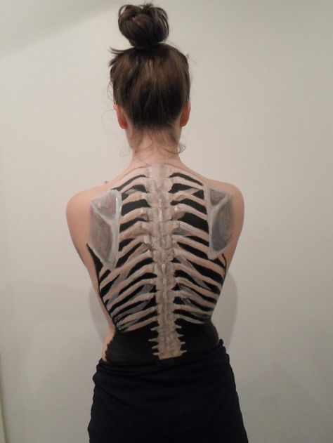 Rib Cage Body Jewelry, Rib Cage Back View, Skeleton Rib Cage Reference, Ribcage Clay Sculpture, Rib Cage Sculpture, Ribcage Tattoo, Rib Cage, Anatomy Art, Back Tattoo