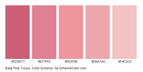 Baby Pink color scheme Palette For Ibis Paint, Color Palette For Ibis Paint, Pink Skin Tone, Website Design Inspiration Layout, Hexadecimal Color, Baby Pink Color, Pink Names, Aesthetic Color, Pink Color Schemes