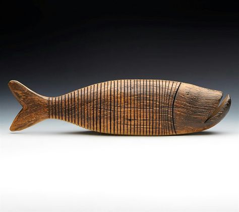 Fish Wood Carving, Wood Art Projects, Wood Fish, Wooden Fish, Fish Sculpture, Wood Carving Patterns, Wooden Figurines, Art Carved, Wood Carving Art