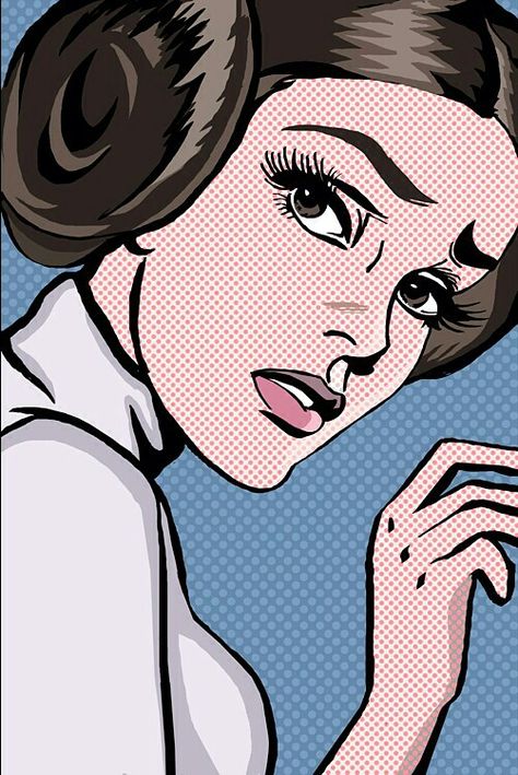 Princess Leia Line Art, Princess Leia Pop Art, Princess Leia Lockscreen, Princess Leia Cartoon, Princess Leia Drawing, Leia Tattoo, Leia Art, Princess Leia Art, Star Wars Pop Art