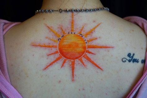 Sun Tattoo Ideas: 30+ Examples, Meaning & Top Designs - 100 Tattoos Top Of Shoulder Tattoo, Shine Tattoo, Sun Tattoo Ideas, Shooting Star Tattoo, Design Your Own Tattoo, Ig Caption, Sun Tattoo Designs, 100 Tattoo, Tattoo Now