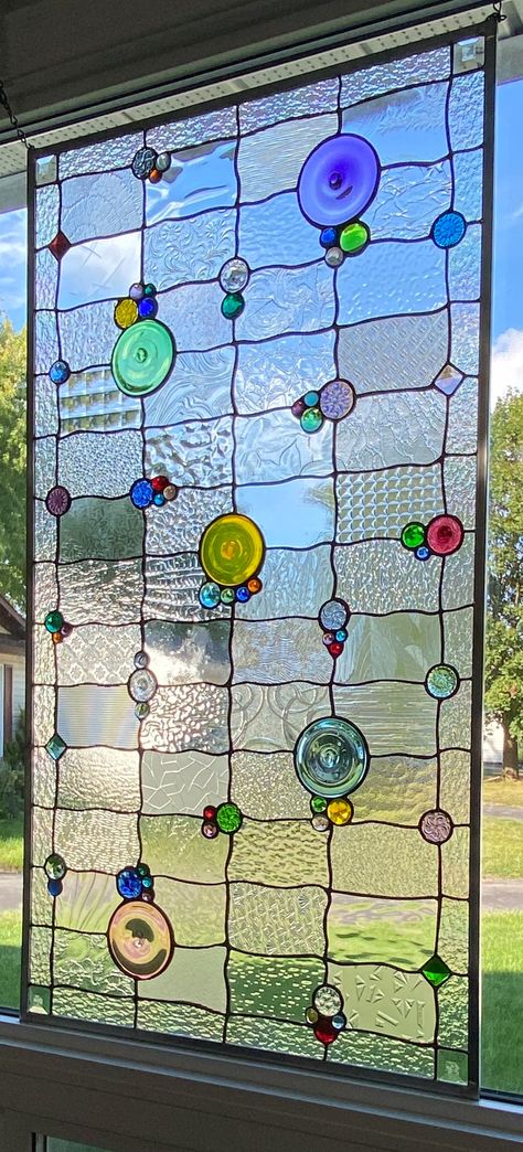 Stained Glass With Rondel, Christmas Mail, Panels Wall, Stained Glass Panel, Shades Of Gold, Through The Looking Glass, Glass Panel, Stained Glass Mosaic, Glass Cleaner