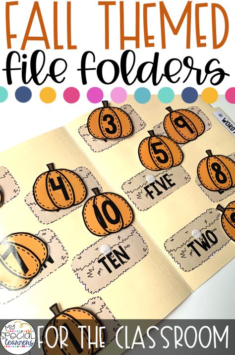 File Folder Games Free, File Folder Games Preschool, Math Folders, Fall Classroom Activities, Resource Room Teacher, Teacher Files, November Activities, File Folder Activities, Social Stories Preschool