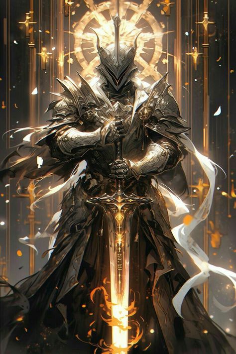 Dark Paladin, Anime Knight, Dark Fantasy Artwork, Dungeons And Dragons Classes, Angel Warrior, Dragon Knight, 다크 판타지, Knight Art, Dungeons And Dragons Homebrew