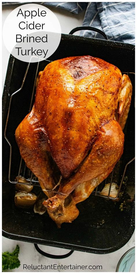 Apple Cider Brined Turkey, Flavcity Recipes, Easy Turkey Brine, Brine Turkey, Easy Thanksgiving Turkey, Dry Brine Turkey, Perfect Roast Turkey, Dry Brine, Moist Turkey