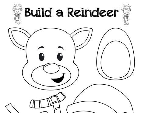 Build a Reindeer - Google Drive Reindeer Crafts Preschool, Build A Reindeer, Reindeer Crafts, Reindeer Printable, Kindergarten Craft Activities, Reindeer Craft, Crafts Preschool, Preschool Christmas Crafts, Kindergarten Crafts