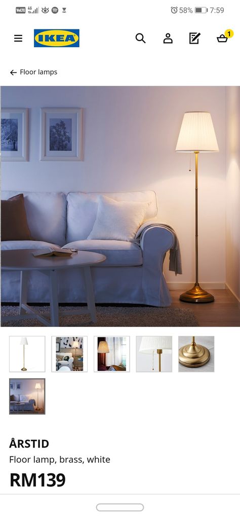 With Malaysia Ringgit MYR price Lauters Ikea Lamp, Lommaryd Mirror Ikea, Tall Lamp Ikea, Ikea Lamp White, Ikea Bedroom, Entryway Bench, Storage Bench, Floor Lamp, Entryway