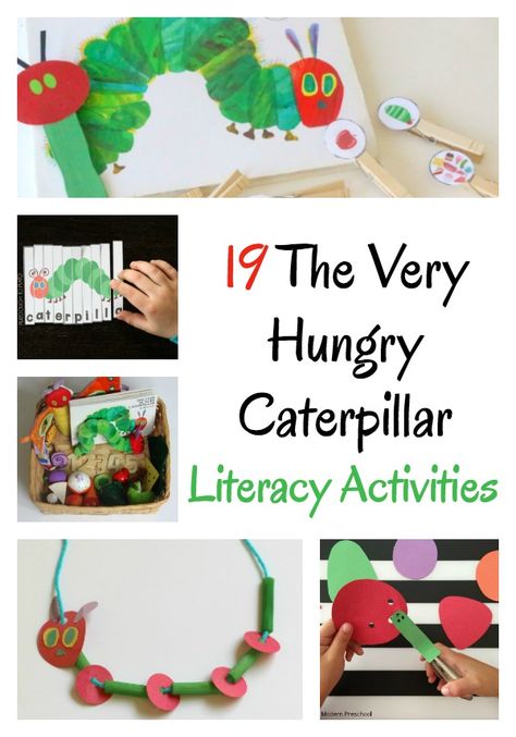 These The Very Hungry Caterpillar activities will build literacy skills. Ideas for alphabet practice, fine motor, learning your name, sight words and more! Caterpillar Activities, Eric Carle Activities, The Very Hungry Caterpillar Activities, Hungry Caterpillar Activities, Insects Theme, Eyfs Activities, Alphabet Practice, Preschool Literacy, The Very Hungry Caterpillar