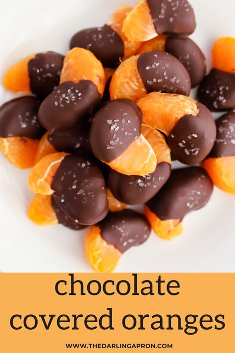 Chocolate covered oranges piled on a white plate Chocolate Covered Orange, Dark Chocolate Orange, Snacks To Make, Orange Recipes, Chocolate Craving, Chocolate Orange, Chocolate Dipped, Orange Slices, Easy Snacks