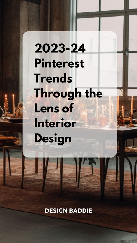 Bored with interior design mags? We combine interior design with Pinterest fashion trend forecasts for 2023-2024 for some uniquely cool design inspiration. #interiordesign #fashion #style #pinterest #trends #inspiration #homedecoration #decoration #homedecor #decorating #hometrends #2023 #2024 Interior Trend 2023 2024, Fall 2023 Interior Design Trends, 2023 2024 Home Decor Trends, Trends For 2024 Fashion, Interior Design 2023 2024, 2024 Home Office Trends, Latest Interior Design Trends 2024, Furniture Trends 2023 2024, Design Trends 2024 Interior