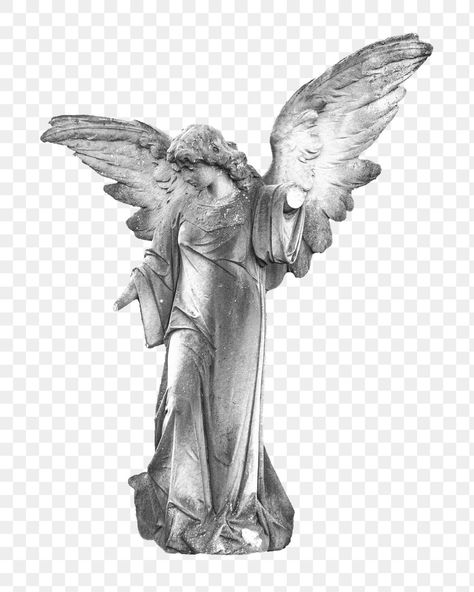 Statue Black And White, Statue Png, Png Angel, Angel Png, Sticker Transparent Background, Angel Statue, Angel Wallpaper, Sticker Transparent, Vintage Png