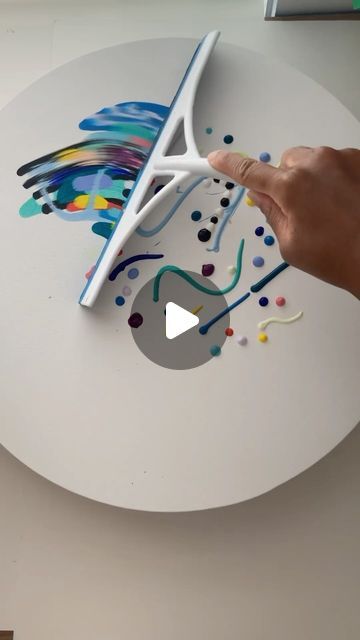 Squeegee Art, Squeegee Painting, Pottery Inspo, Dots Art, Fluid Art, Acrylic Painting, Paint, On Instagram, Color