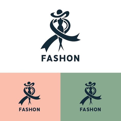 Vector flat logo womens clothing amp fas... | Premium Vector #Freepik #vector #brand #modern #beautiful #fashionable Clothing Store Logo, Identity Presentation, Lady Logo, Astronaut Wallpaper, Clothing Brand Logos, Logo Identity, Flat Logo, Ribbon Design, Clothing Logo