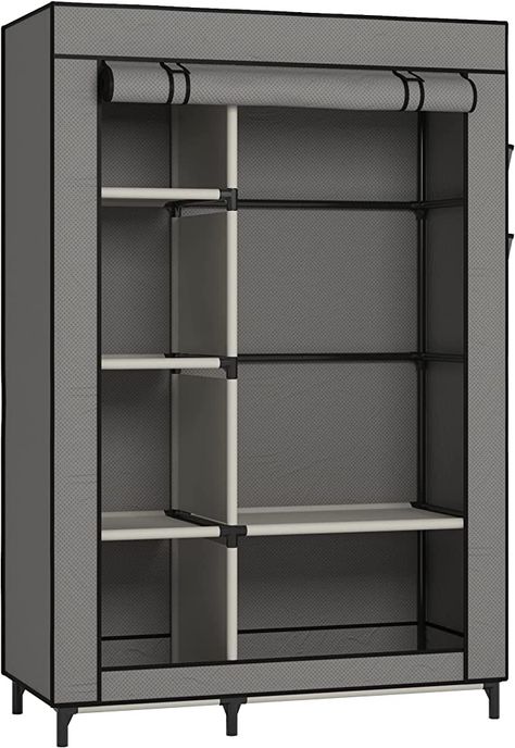 Canvas Wardrobe, Storage Wardrobe, Portable Closet, Closet Wardrobe, Wardrobe Clothes, Clothes Storage, Closet Organizers, Wardrobe Closet, Hanging Rail