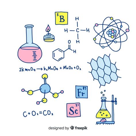 Hand drawn chemistry background Free Vector Science Header Ideas, Chemistry Header, Chemistry Poster Design, Chemistry Background, Chemistry Poster, Pink And Gold Wallpaper, Chemistry Posters, Chemistry Art, Abstract Science