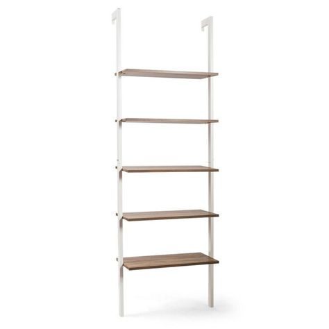 Simple Bookcase, Industrial Bookshelf, Ladder Storage, Open Bookshelves, Ladder Bookshelf, 5 Shelf Bookcase, Ladder Shelf, Vertical Storage, Ladder Bookcase