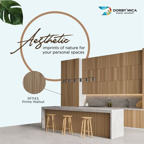 Nature is the biggest inspiration for almost every design & pattern that we see around. Dorby Mica strives to incorporate this inspiration coupled with imagination in our product range. . . #dorbymica #newcollection #masterpiece #luxurylaminates #laminates #canvascollection #architects #interiordesigners #interiorinspo #homedecor #interiordecor #woodenlaminates #india #launch #laminate #designers #newlaunch #architecture #homedesign Laminates Creative Ads, Kitchen Creative Ads, Interior Creative Ads, Mothers Day Ad, Behance Design, Laminate Kitchen, Smart Kitchen, Social Media Design Inspiration, Graphic Designing