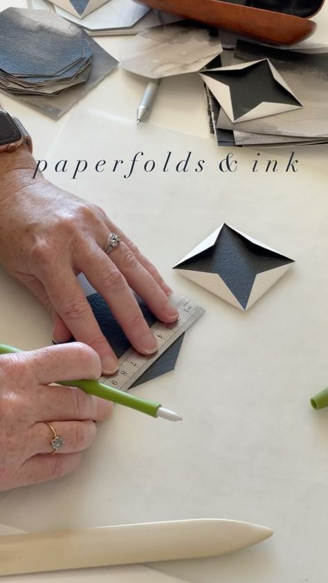 liz.sofield.artist on Instagram: Really excited about this one, black and grey ink. Paper folds for hand stitching. #commission Liz Sofield, Ephemera Diy, Paper Stitching, Paper Layering, Paper Folding Techniques, Stitched Paper, Paper Folding Art, Stitching On Paper, Paper Things