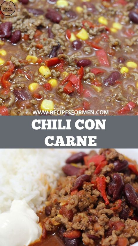 chili con carne in wok Best Chilli Recipes, Chile Con Carne Recipe, Mince And Rice, Homemade Chilli Recipe, The Best Chilli, Nachos Guacamole, Best Chilli, Chilli Con Carne Recipe, Carne Recipe