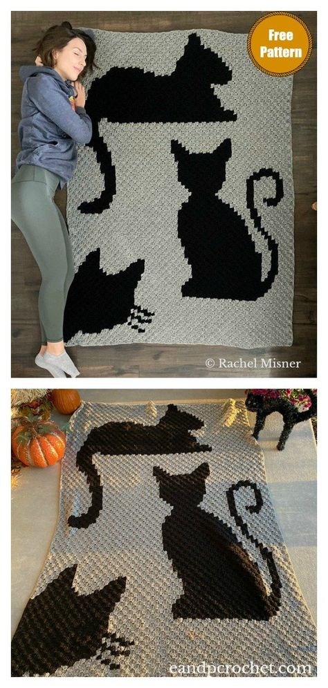 C2C Cat Afghan Blanket Free Crochet Pattern #freecrochetpatterns  #crochetblanket  #c2cblanket  #c2ccrochetpattern  #crochetpatterns Cat Afghan, Crochet Pattern Afghan, Crochet C2c Pattern, C2c Crochet Pattern Free, Crochet Curtain Pattern, C2c Crochet Blanket, Graph Crochet, Crochet Cat Pattern, Crochet Blanket Afghan