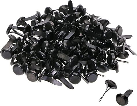 Penta Angel Mini Brads 100Pcs Round Paper Fasteners Metal Brass Pastel Brads for Scrapbooking Crafts DIY Projects, 8x12mm (Black) Americana Crafts, Crafts Diy Projects, Crochet Eyes, Sewing Items, Scrapbooking Embellishments, Black Paper, Push Pin, Scrapbook Paper Crafts, Scrapbook Crafts