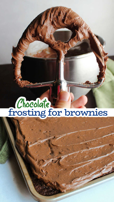 Do you want to make the perfect fudgy chocolate frosting for brownies? If you do, you are in the right place. This simple recipe results in a frosting that is fudgier than buttercream, smooth, and delicious. Homemade Brownie Frosting, Brownie Icing Easy, Brownie Icing Recipe, Icing For Brownies, Brownie Frosting Recipe, Chocolate Icing For Brownies, Chocolate Frosting For Brownies, Easy Chocolate Frosting Recipe, Frosting For Brownies