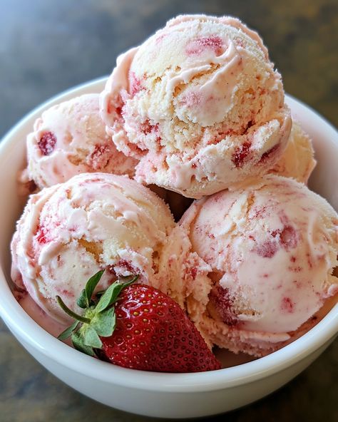 "You won’t believe how delicious this Strawberry Shortcake Ice Cream is! It’s a summer treat that brings all the sweet memories back.   Ingredients:  - Fresh strawberries - Cream - Vanilla extract  For the full recipe and instructions, Link in first comment [👇] [👇]  This ice cream has the perfect creamy texture, and it’s bursting with strawberry flavor. Your family will be asking for seconds, thirds, and more! 😋  #StrawberryShortcake #IceCreamLovers #SummerTreats #Yum #DessertDelight" Strawberry Cheesecake Ice Cream Recipe, Strawberry Shortcake Ice Cream Cake, Strawberry Cheesecake Ice Cream, Strawberry Shortcake Ice Cream, Old Fashioned Ice Cream, Cheesecake Ice Cream, Yummy Ice Cream, Strawberry Flavor, Strawberry Sauce