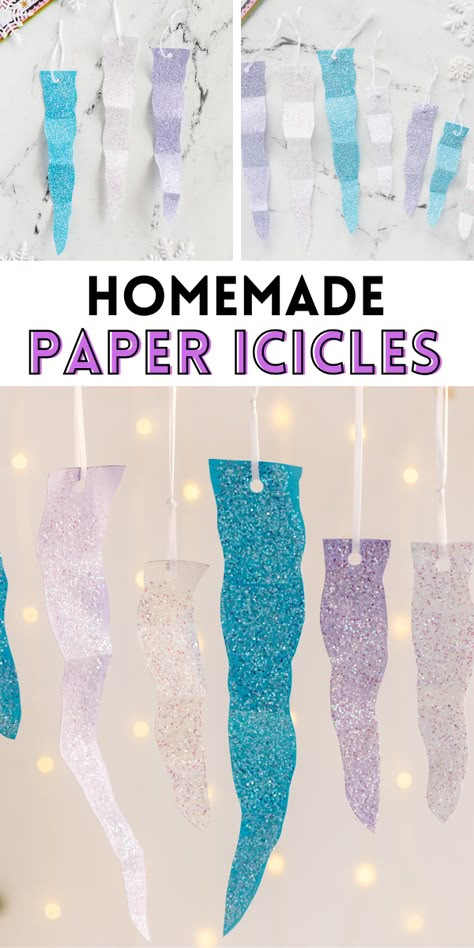 Ice Crafts For Preschoolers, Ice Projects For Preschool, Icicle Crafts For Toddlers, Ice Stem Activities, Ice And Snow Crafts For Toddlers, Pre K Snowflake Craft, Ice Art For Kids, Frozen Day At School, Icicle Crafts For Kids